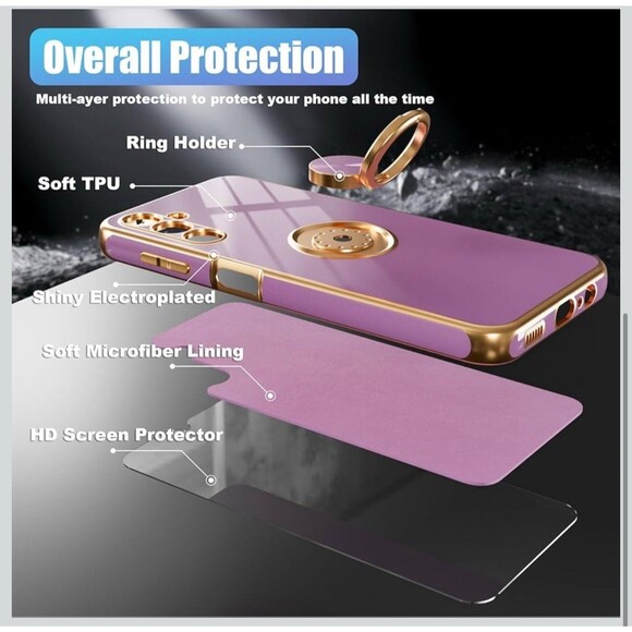 Samsung Galaxy A14 5G Magnetic Hybrid Armor KickStand Ring Holder Case Cover - Picture 4 of 7